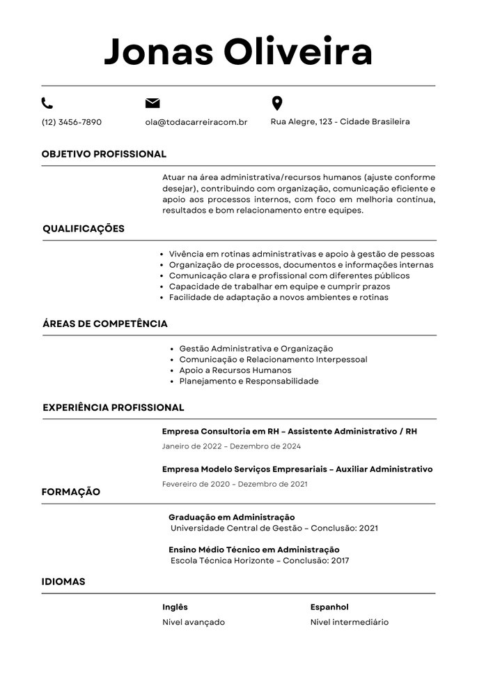 modelo de curriculo funcional